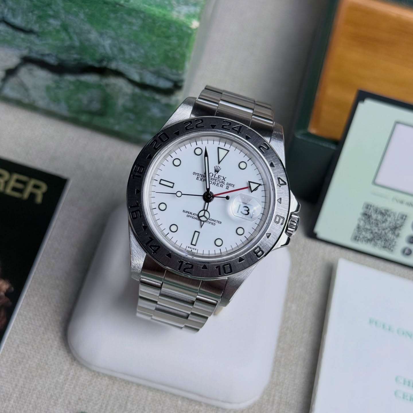 R O L E X Explorer2 ex2 white ‘Swiss’ only Fullset 1999 SerieA